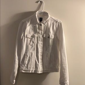 Gap white denim jacket